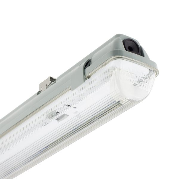 Pantalla estanca vacía para 1 tubo led de 120 cm